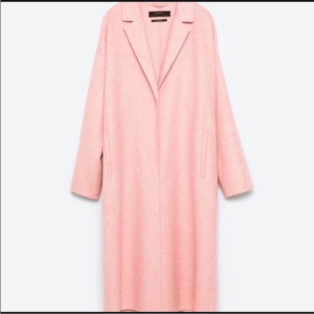 Zara Pink Wool Coat
